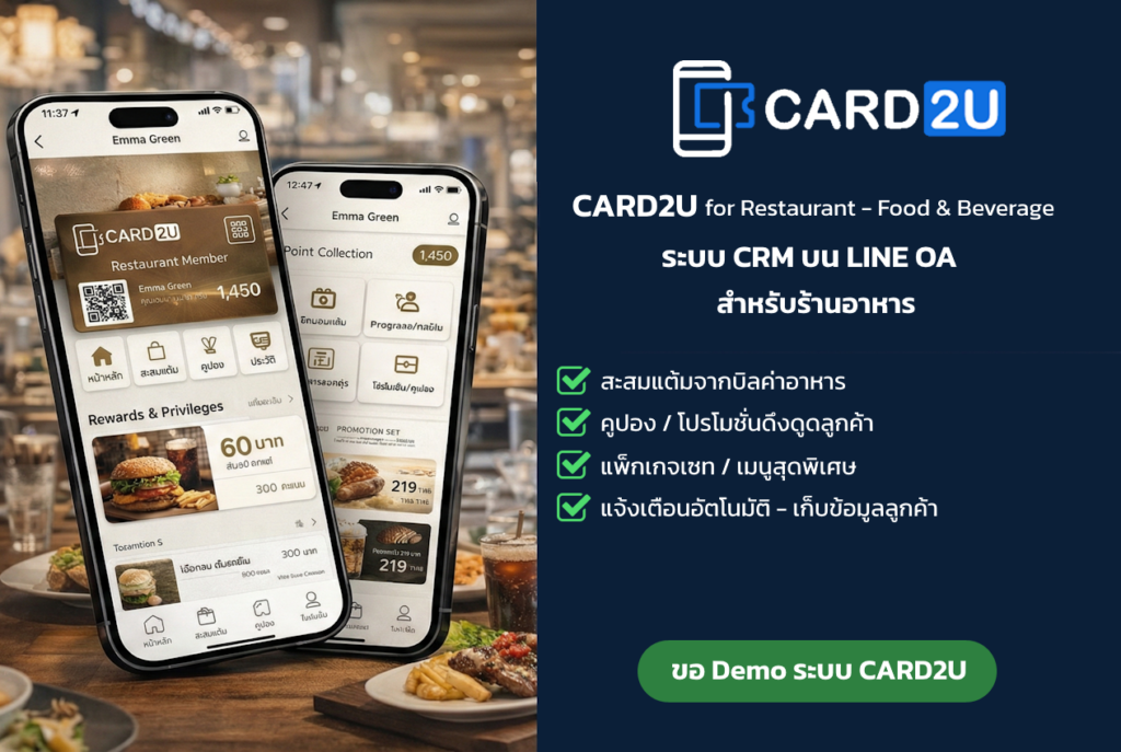 CARD2U for Restaurant, Food & Beverage